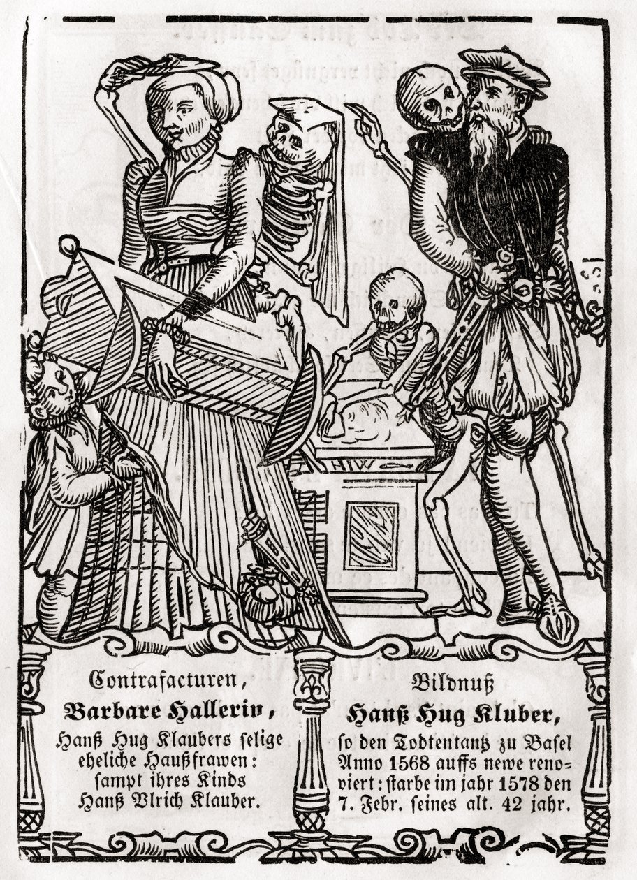1843年巴塞尔出版的“Der Todten Tanz”为画家带来了死亡 作者 未知未知
