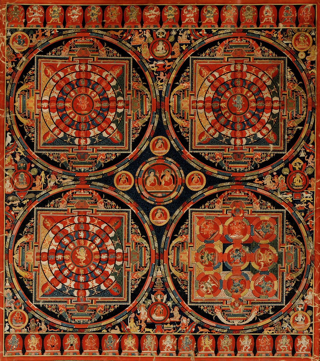 四个Mandala Vajravali Thangka 作者 未知未知