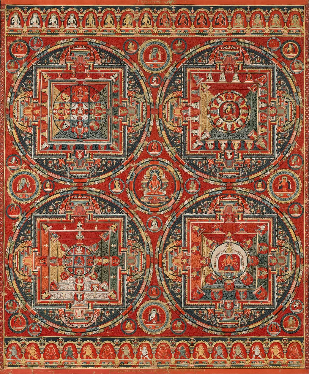 Vajravali周期的四个曼荼罗 作者 未知未知