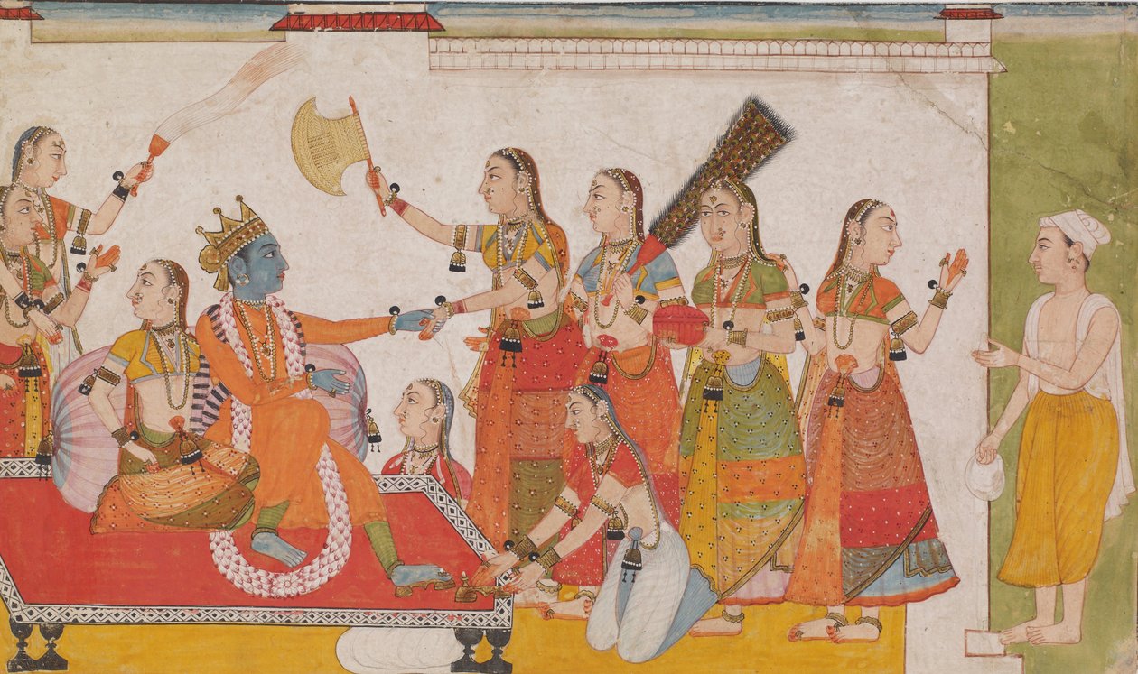 Krishna欢迎来自Bhagavata Purna的Sudama 作者 未知未知