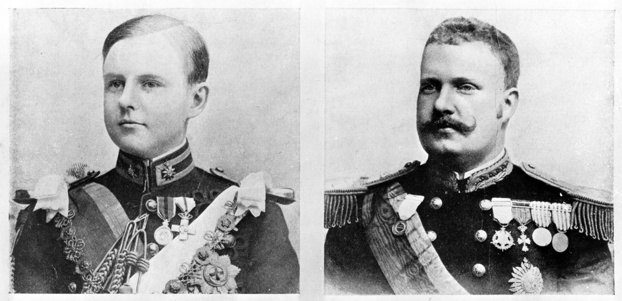 LuísFilipe，葡萄牙皇家王子，Braganza公爵和他的父亲，葡萄牙国王Carlos I和Algarves，c.1900 作者 未知未知