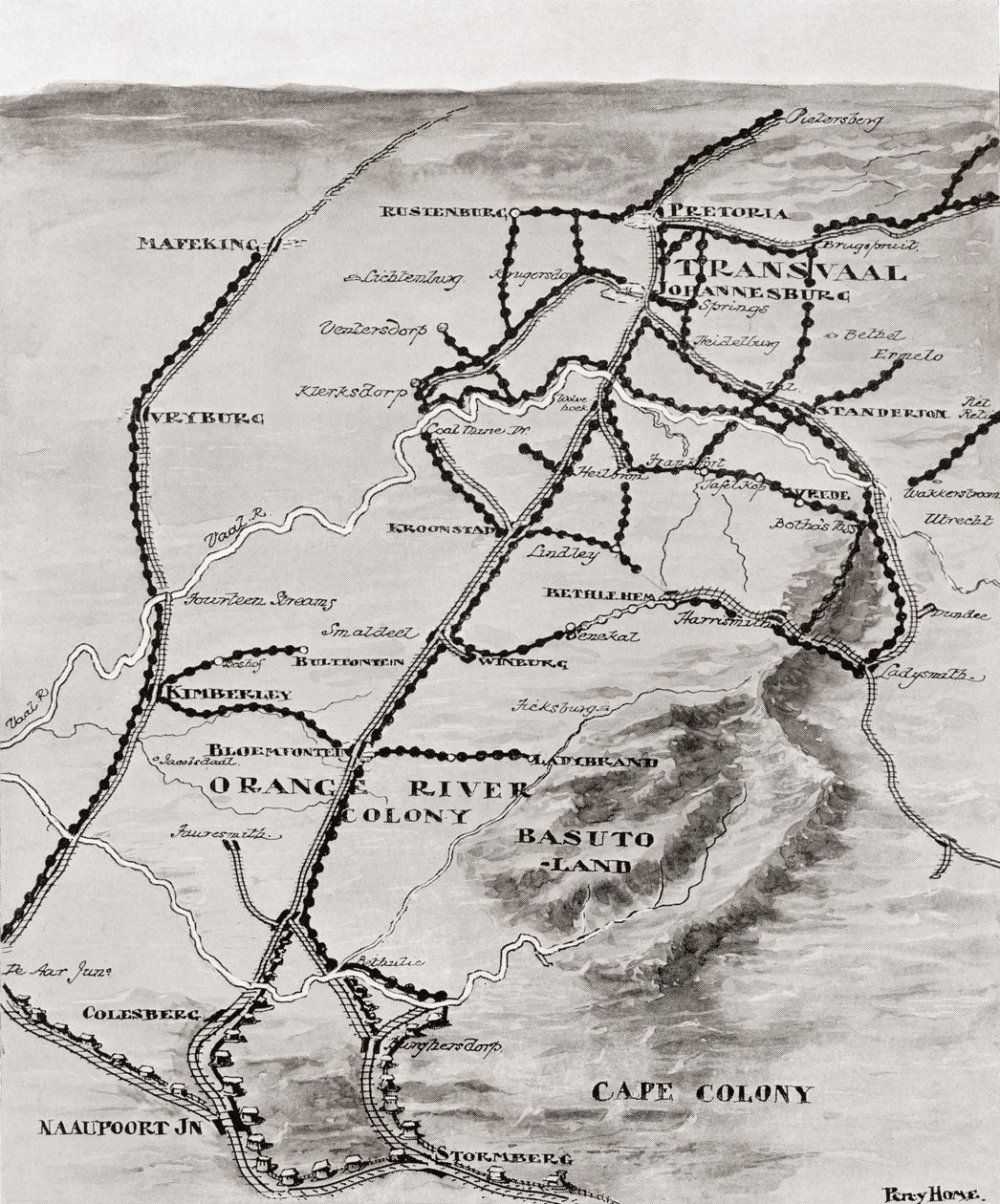 1916年南非基督纳勋爵系统地图 作者 未知未知
