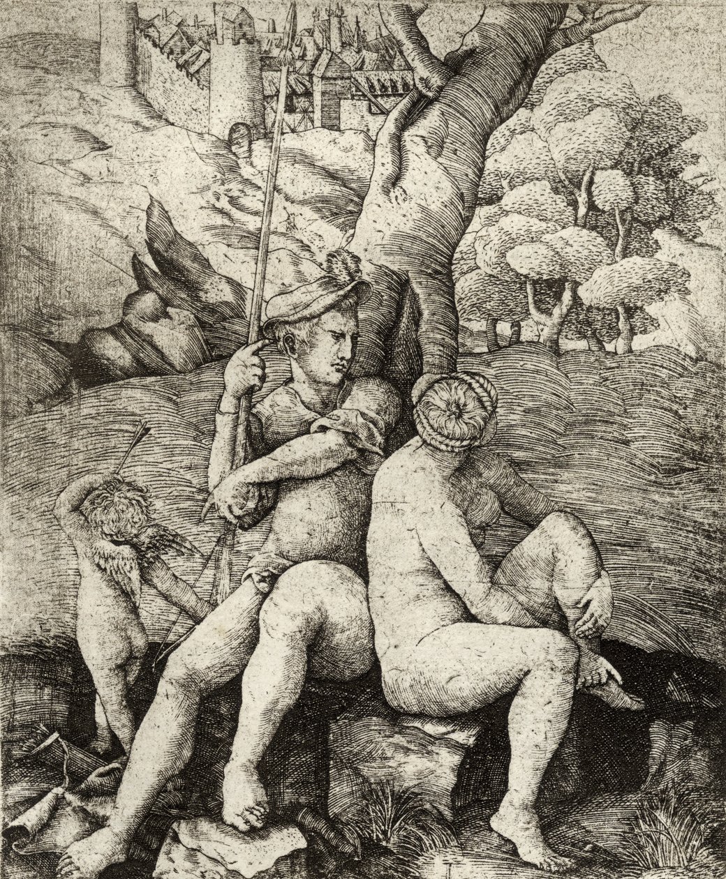 火星和金星，来自“雕刻，蚀刻和木刻的收藏目录”，作者Richard Fisher，1879年出版 作者 未知未知