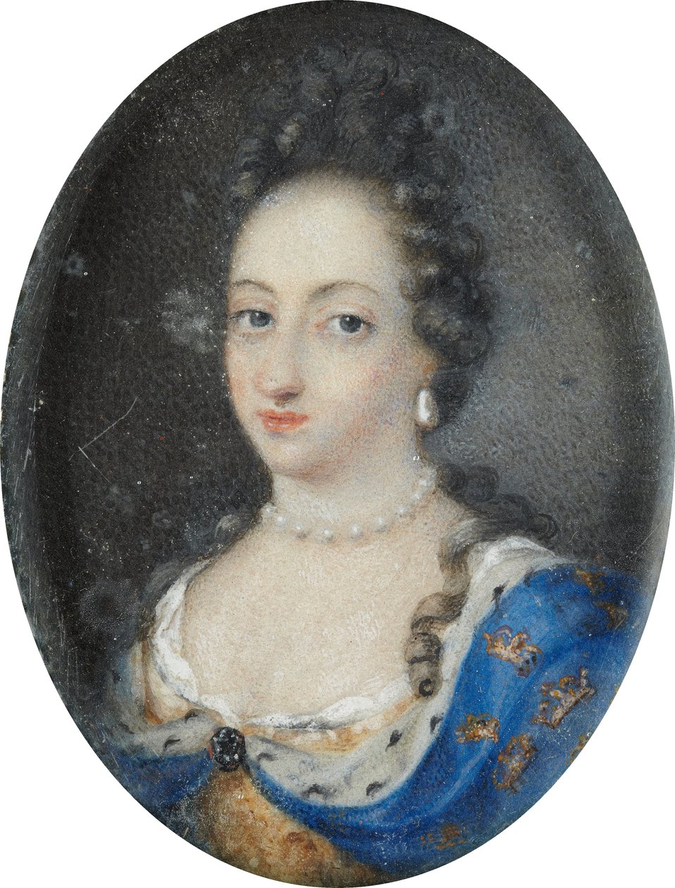 女王Ulrika Eleonora微型画象长辈，瑞典女王1680-1693 作者 未知未知
