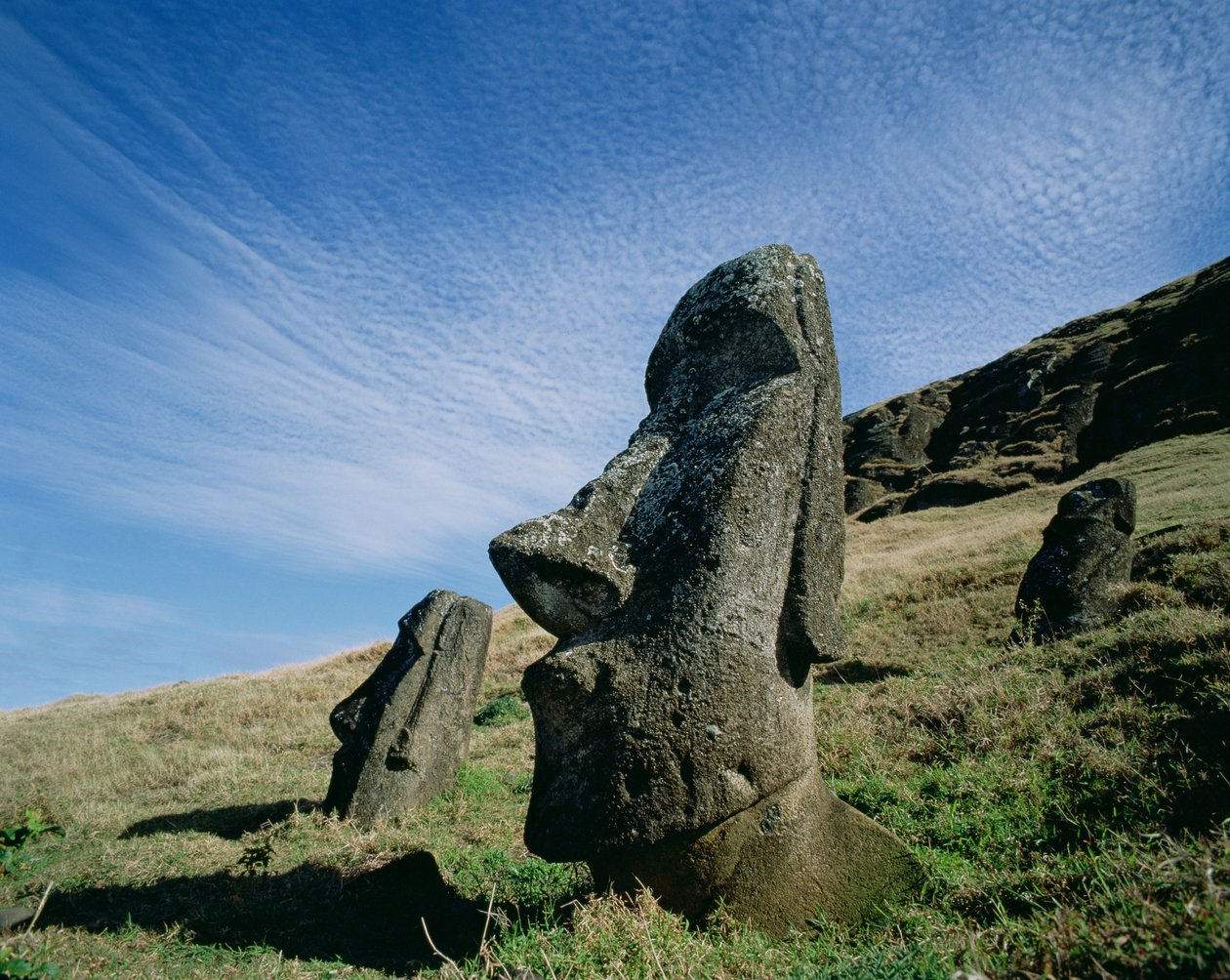 Rano Raraku Quarry的整体雕像，c.1000-1600 作者 未知未知