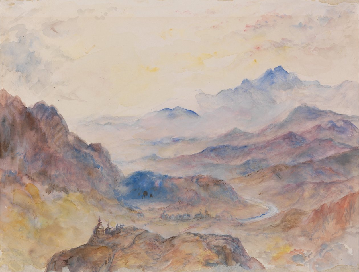 山景，雾上升 作者 未知未知
