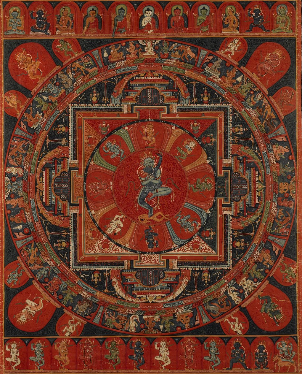 双臂Hevajra的九神曼陀罗 作者 未知未知