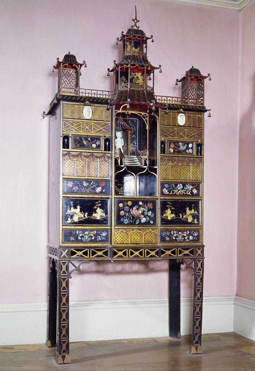 18世纪中期，欧洲漆器Thomas Chippendale风格的宝塔柜 作者 未知未知