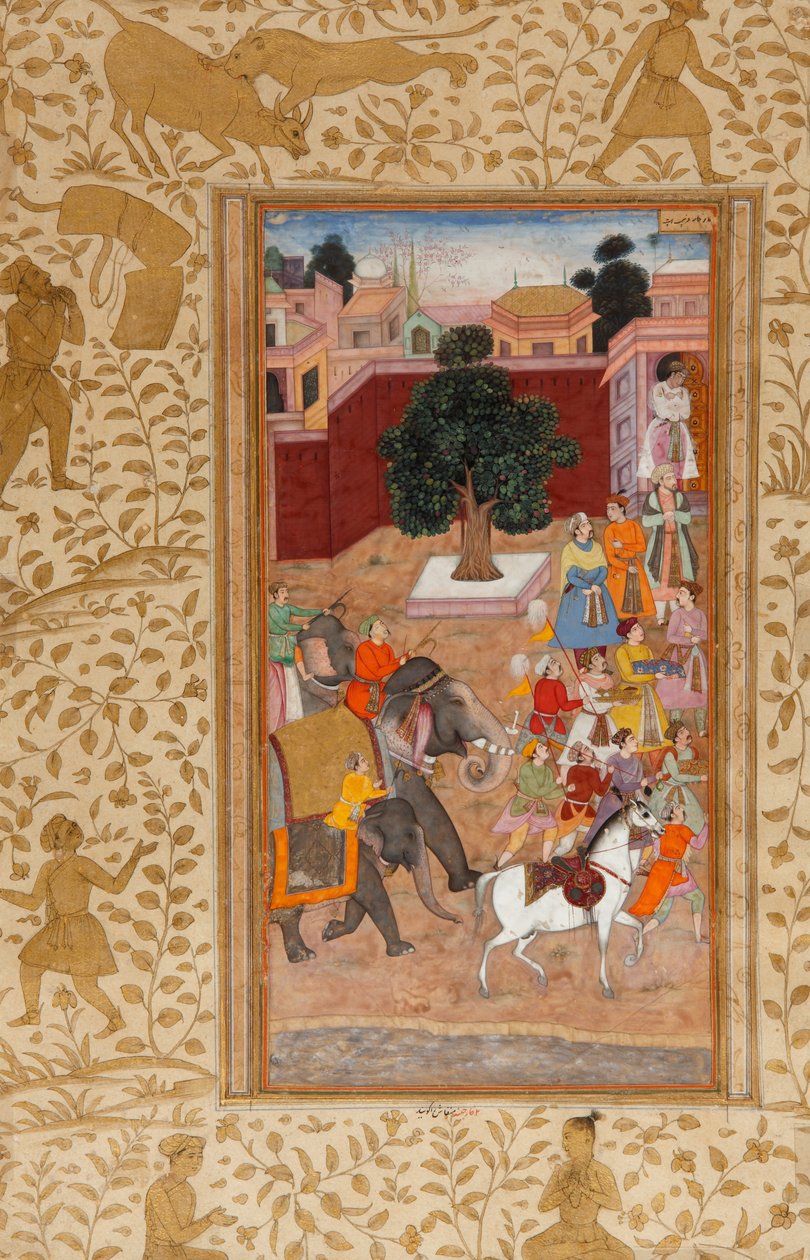 在Abu-l Fazl的Akbar Namah的Akbar皇帝的游行 作者 未知未知