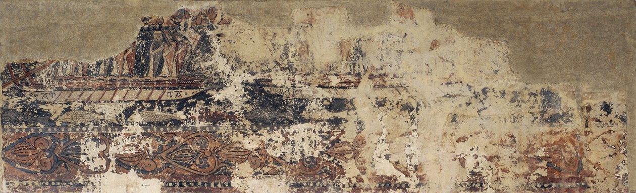 来自Sigena- Naval的亵渎绘画在基督教厨房和撒拉逊厨房之间作战 作者 未知未知