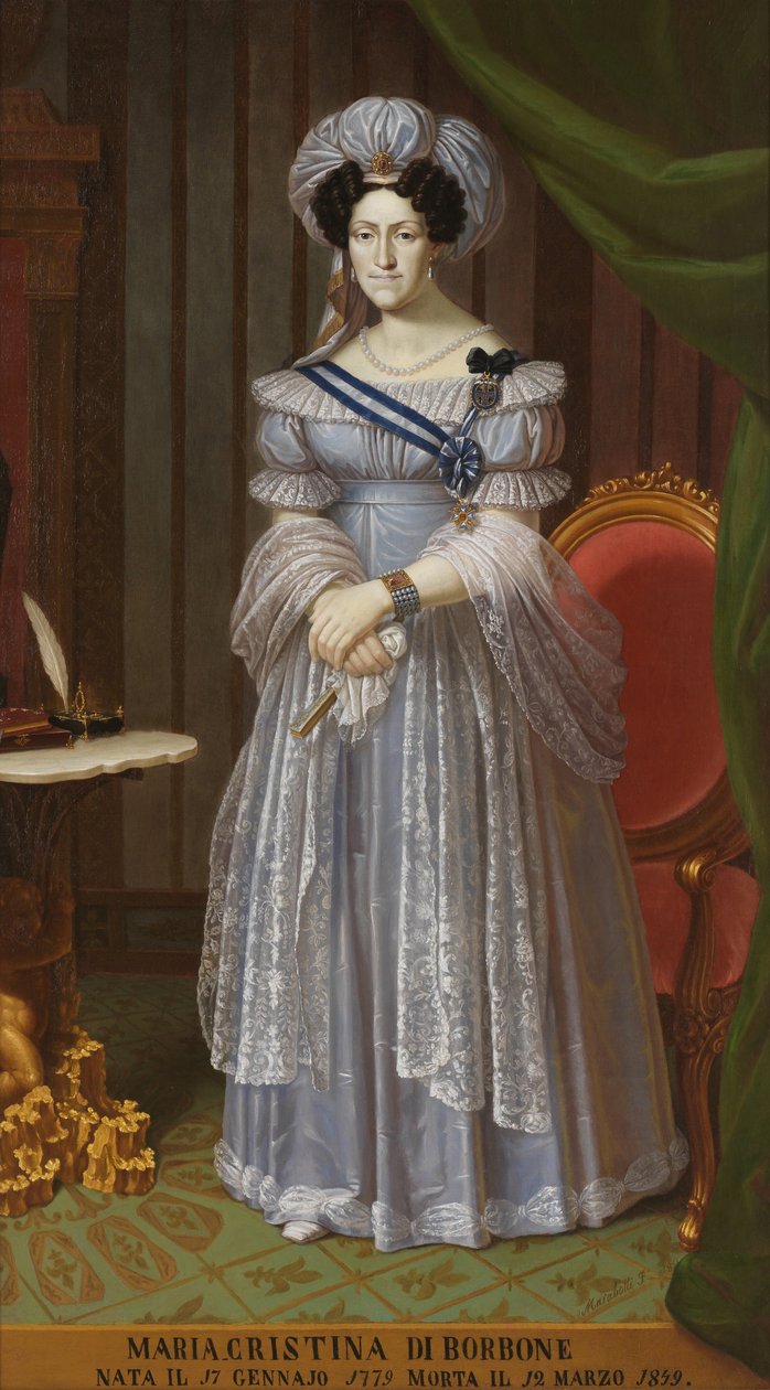 Maria Cristina di Borbone的肖像 作者 未知未知