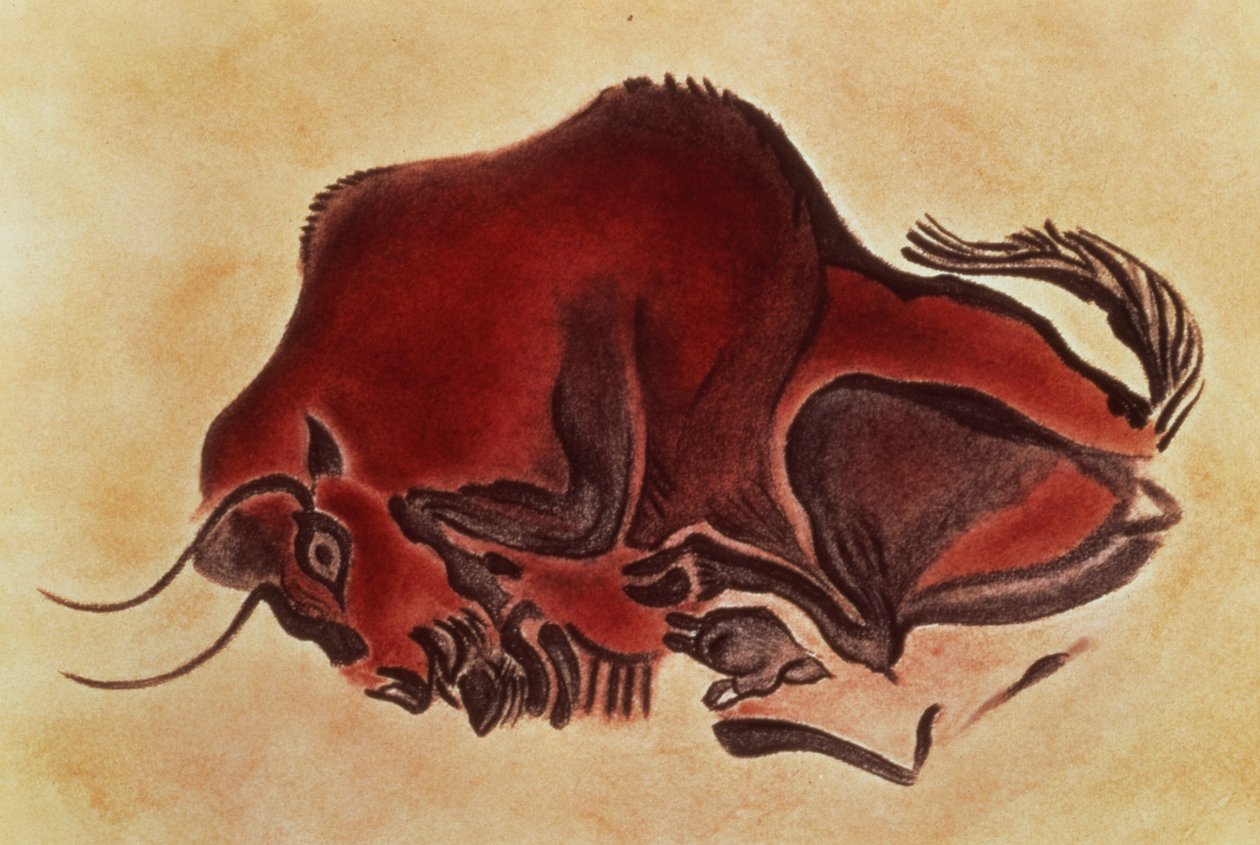北美野牛的岩画，晚Magdalenian，13000 BC 作者 未知未知