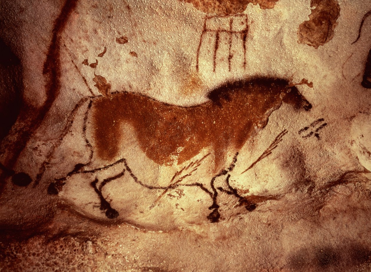 马的岩石绘画，c.17000 BC 作者 未知未知