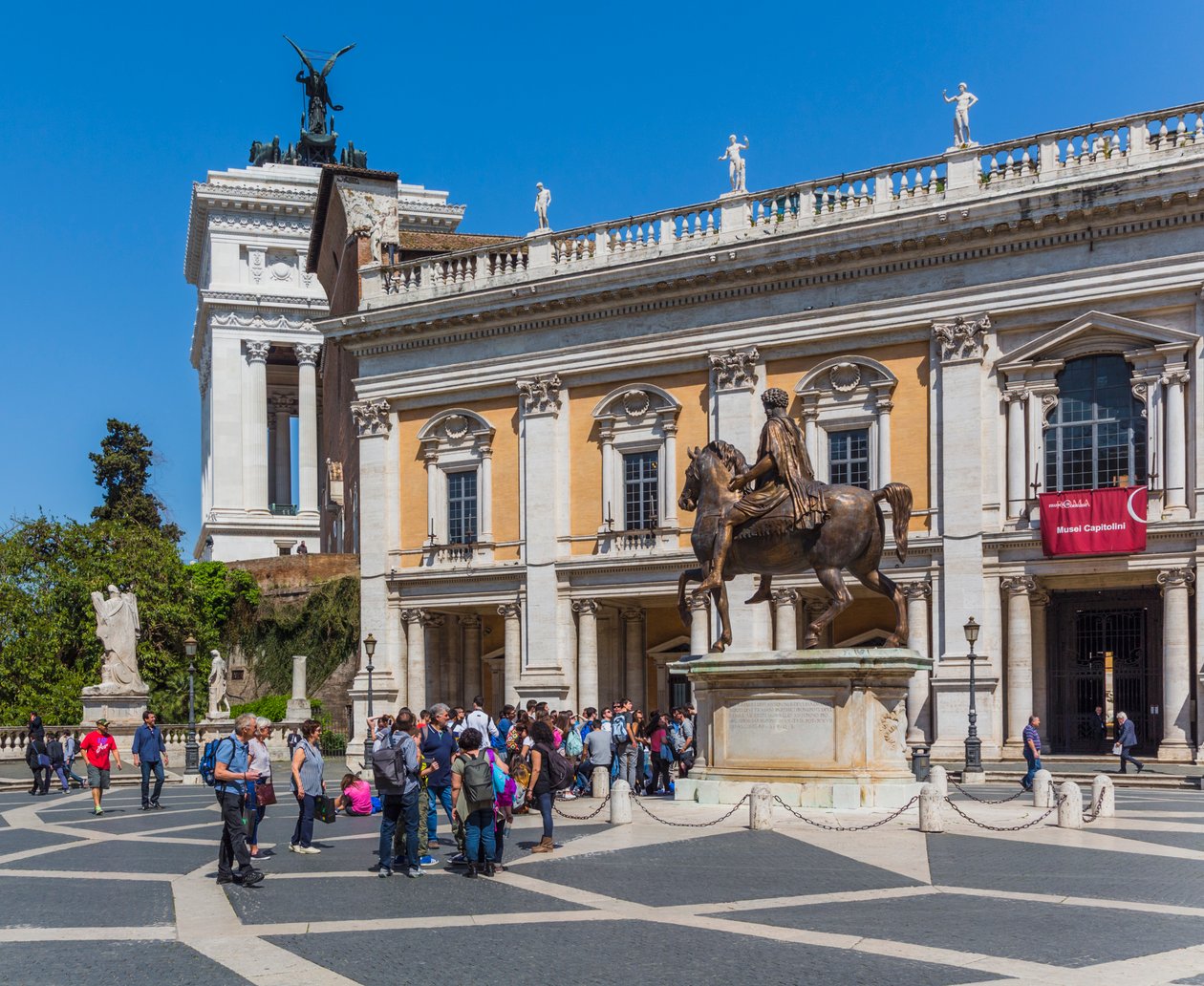 罗马，意大利。 Piazza del Campidoglio广场。 作者 未知未知