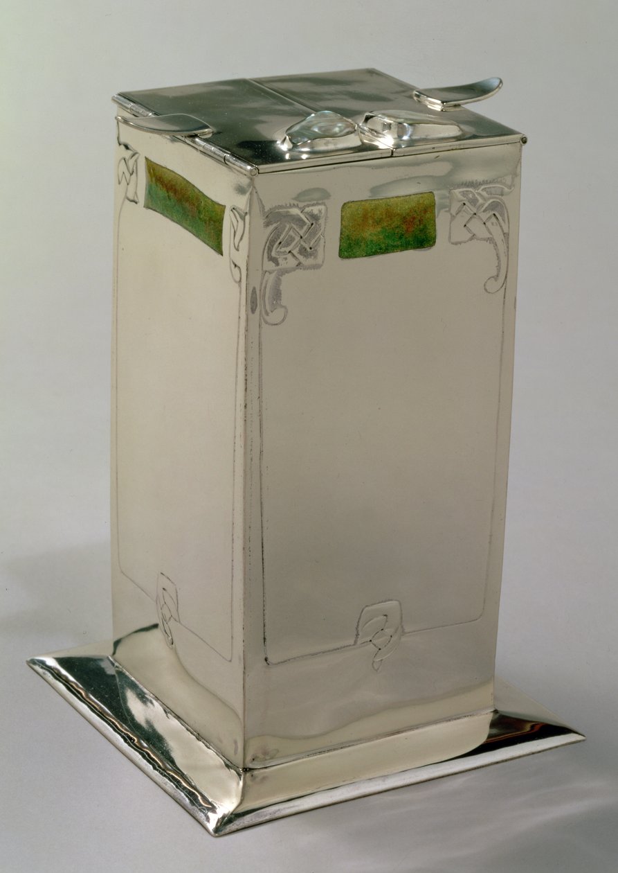 银色和珐琅饼干盒，由Archibald Knox，1901年 作者 未知未知