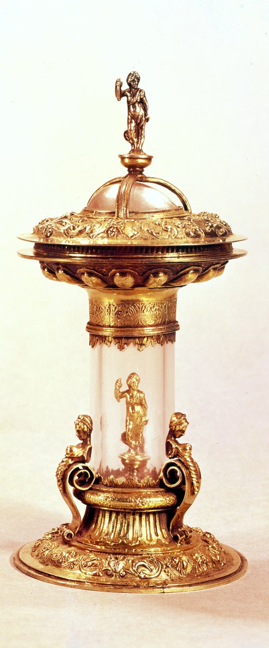 站立的盐，水晶与银镀金基地，边缘和盖子，1549 作者 未知未知
