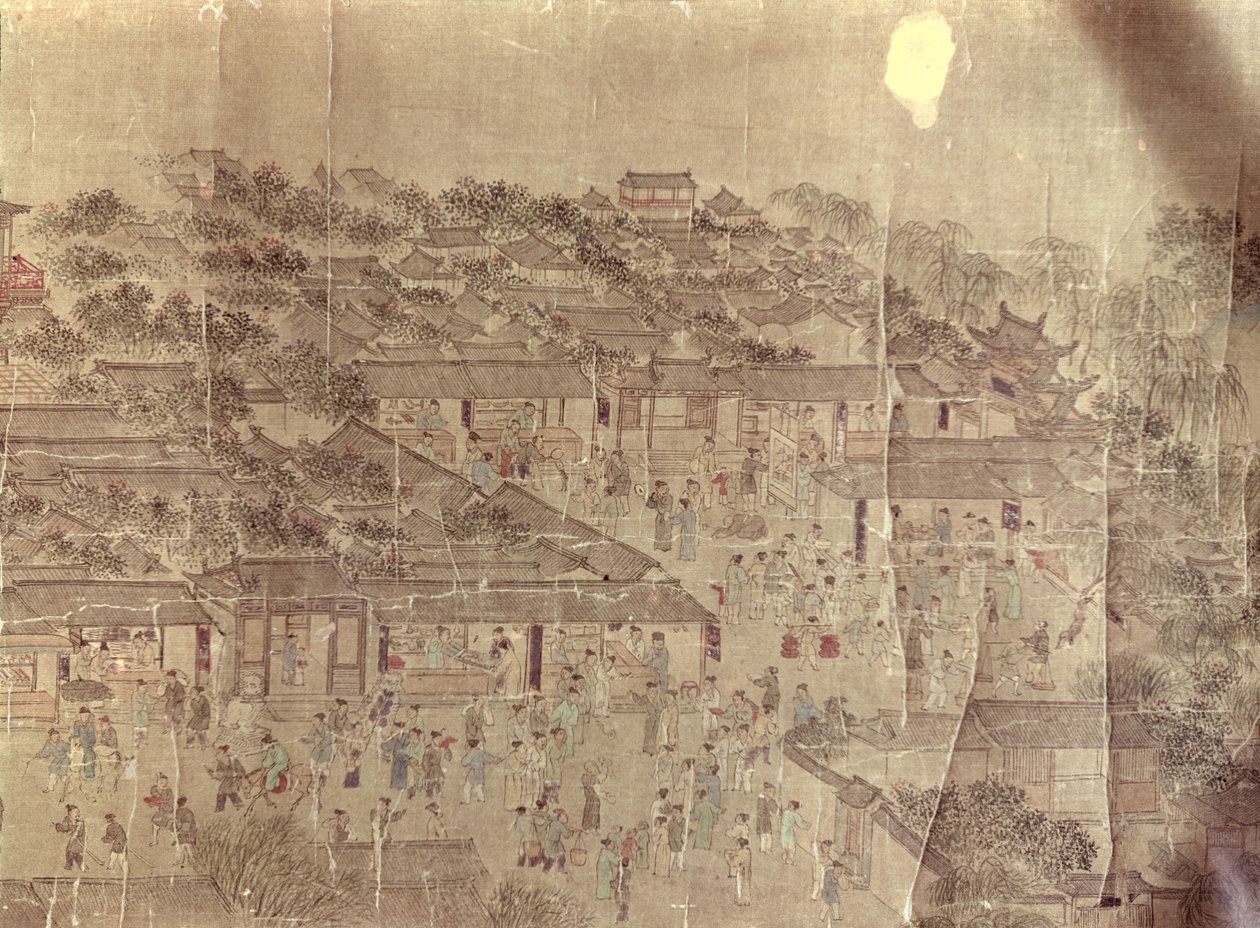街景，中国人，明朝（1368-1644） 作者 未知未知