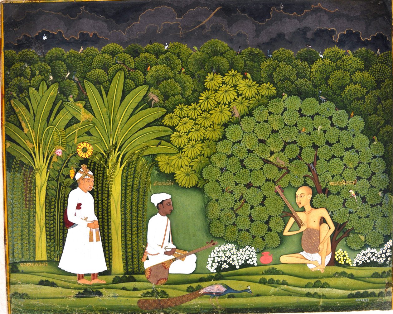 Swami Haridasa与坦桑和阿克巴尔在温达文 作者 未知未知