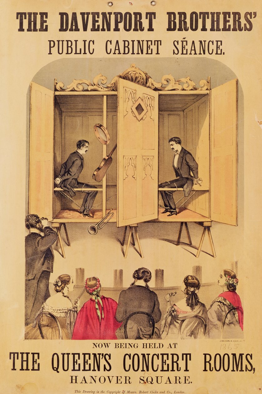 Davenport兄弟，Seance的海报，1865年 作者 未知未知
