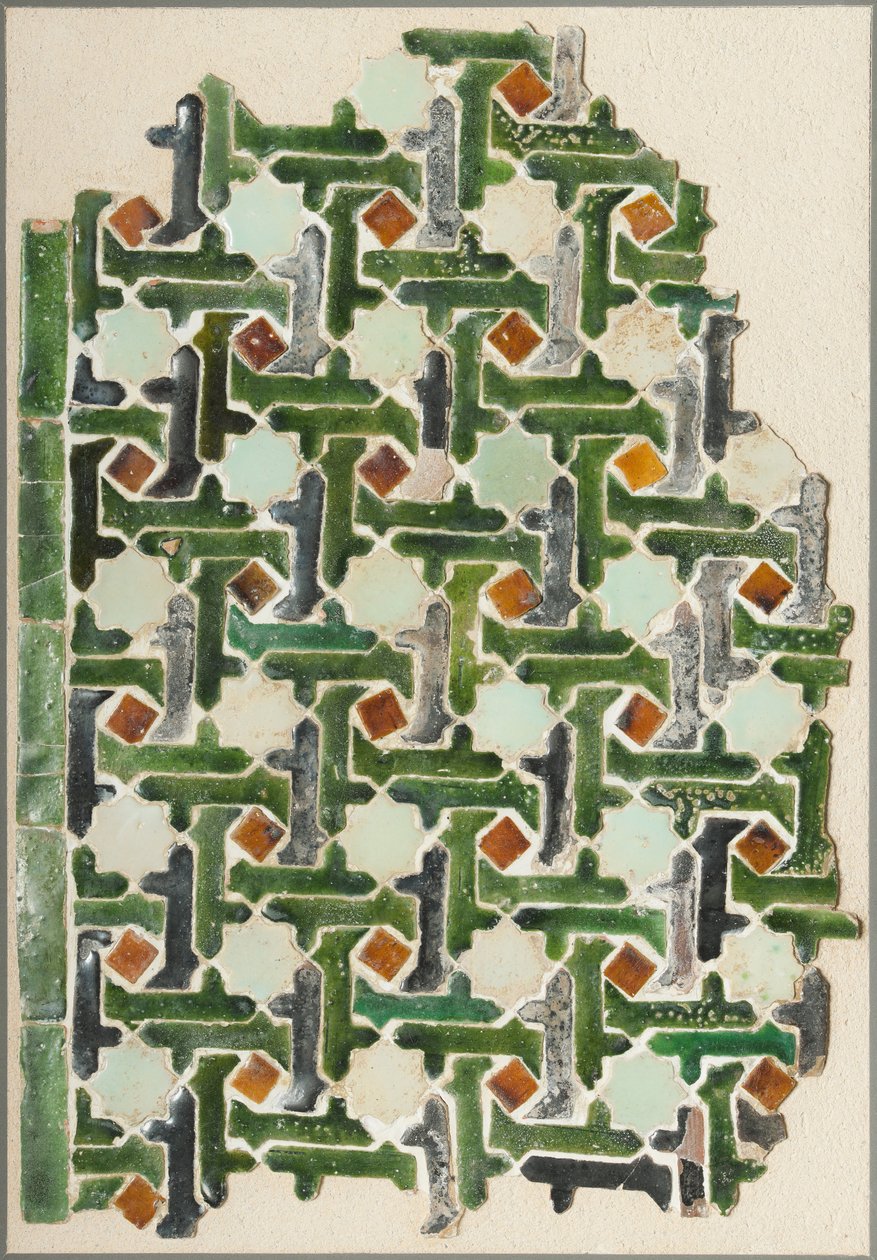 未知，西班牙，14世纪 - 马赛克瓷砖面板（1929293） 作者 未知未知