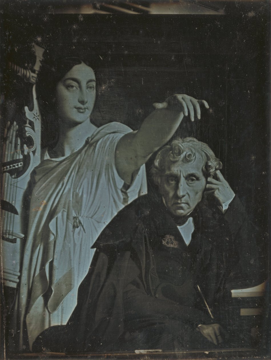 未知的制造商，法国 - （Ingres Painting of Maria Luigi Carlo Zenobio Salvatore Cherubini和他的缪斯） 作者 未知未知