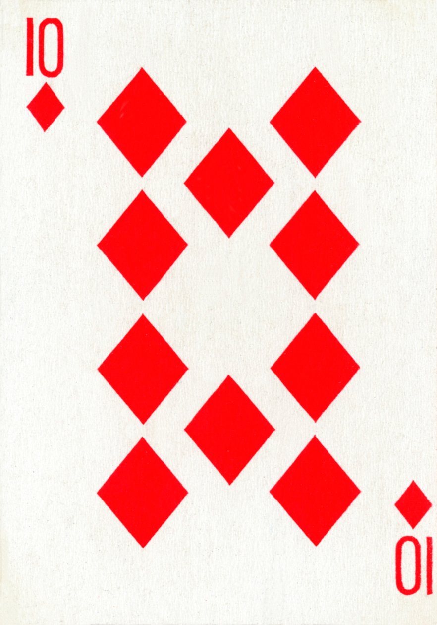 古德父子公司纸牌中的10颗钻石，c1940 作者 不明