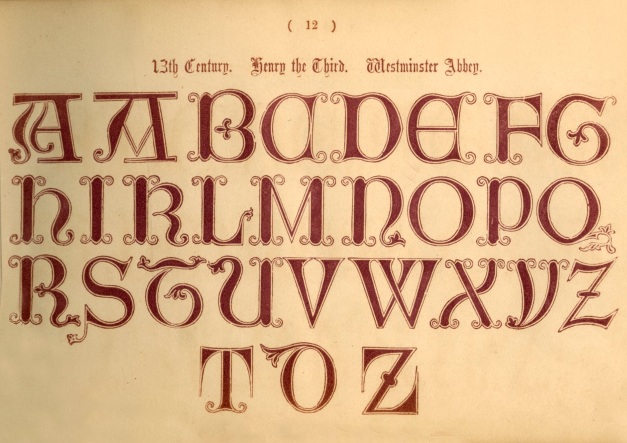 13世纪。亨利三世。威斯敏斯特大教堂，1862年 作者 不明