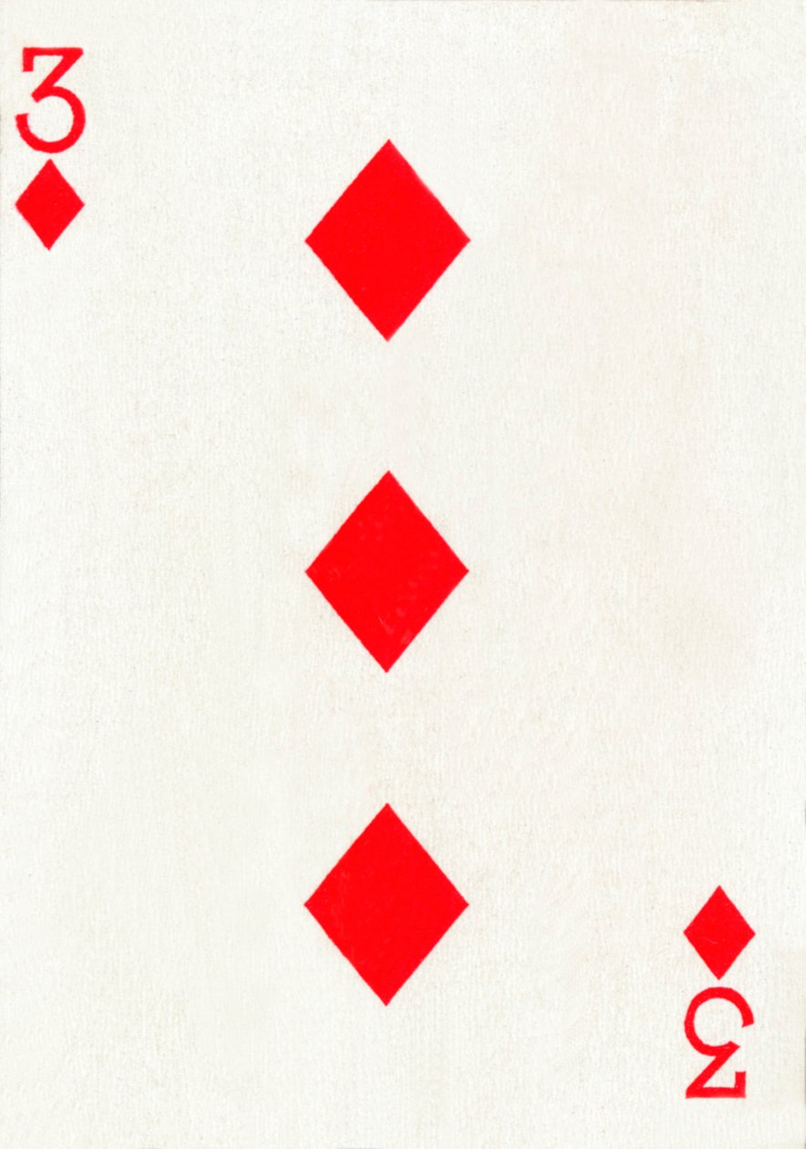 3枚来自Goodall＆Son Ltd.扑克牌的钻石，c1940 作者 不明