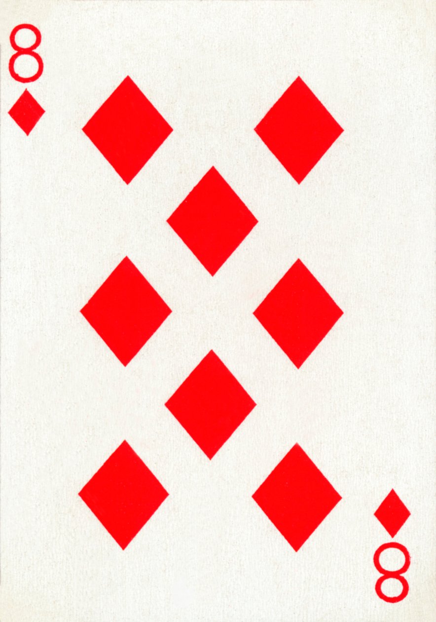 古德父子公司纸牌中的8颗钻石，c1940 作者 不明