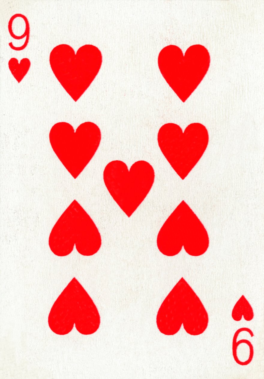 Goodall＆Son Ltd.纸牌中的9张Hearts，c1940 作者 不明