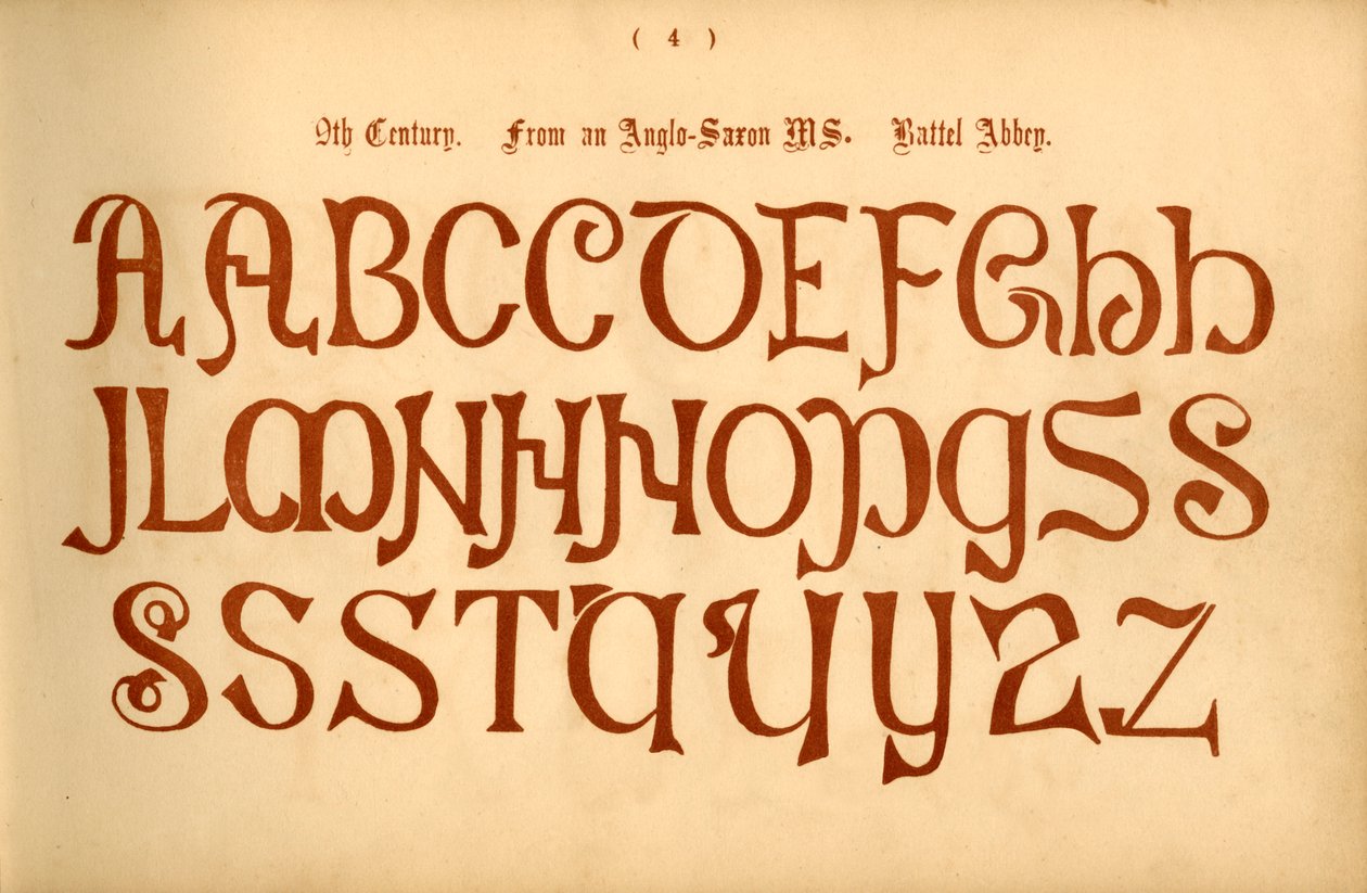 9世纪。来自Anglo-Saxon MS。巴特尔修道院，1862年 作者 不明