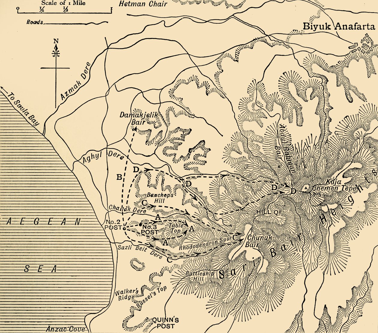 ANZAC前进，加里波利半岛，第一次世界大战，1915年，c1920。 作者 不明