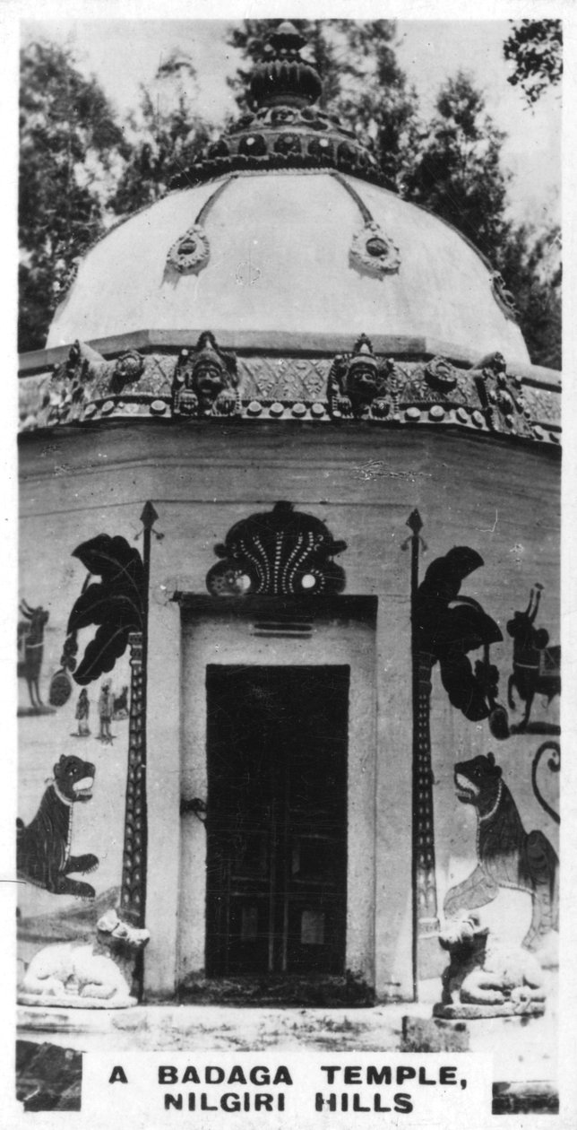 印度Nilgiri Hills的Badaga庙，建于1925年 作者 不明