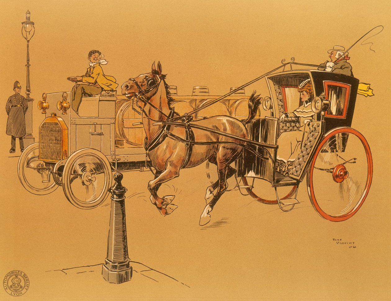 一辆贝利特货车，1906年 作者 不明