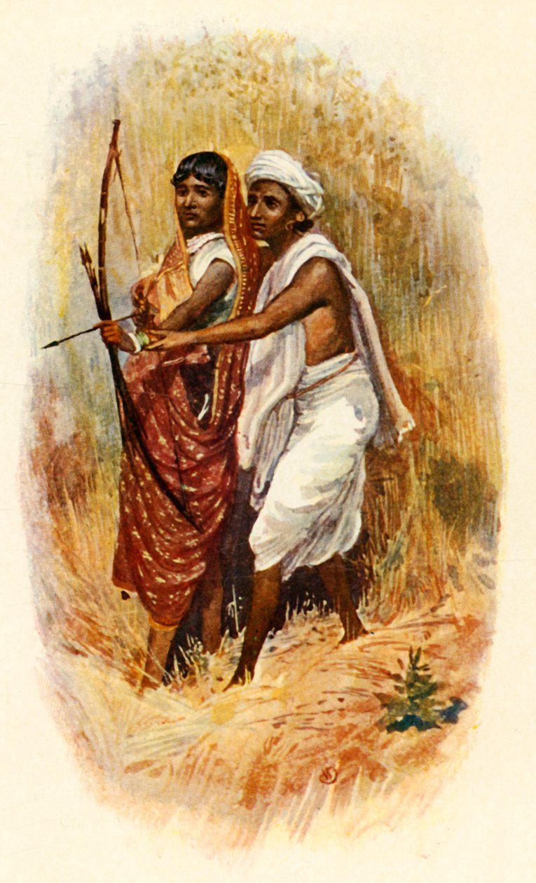 一对Bhil Couple，1910年。 作者 不明