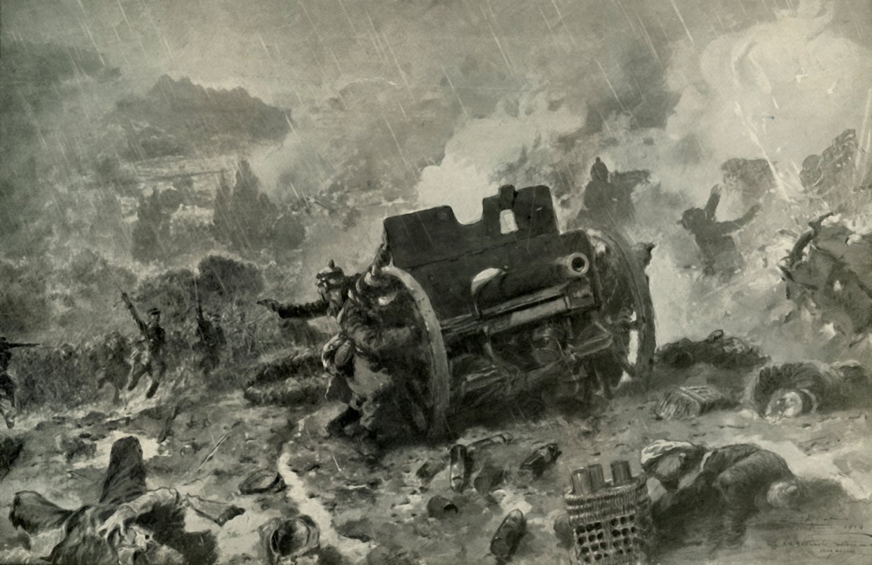 1919年，法国人对阿贡地区的德国阵地进行了一次精彩的法国进攻。 作者 不明