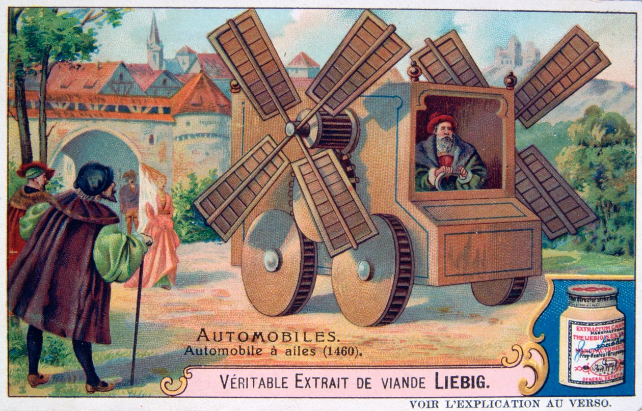 带叶片的汽车，1460年，c1900年 作者 不明