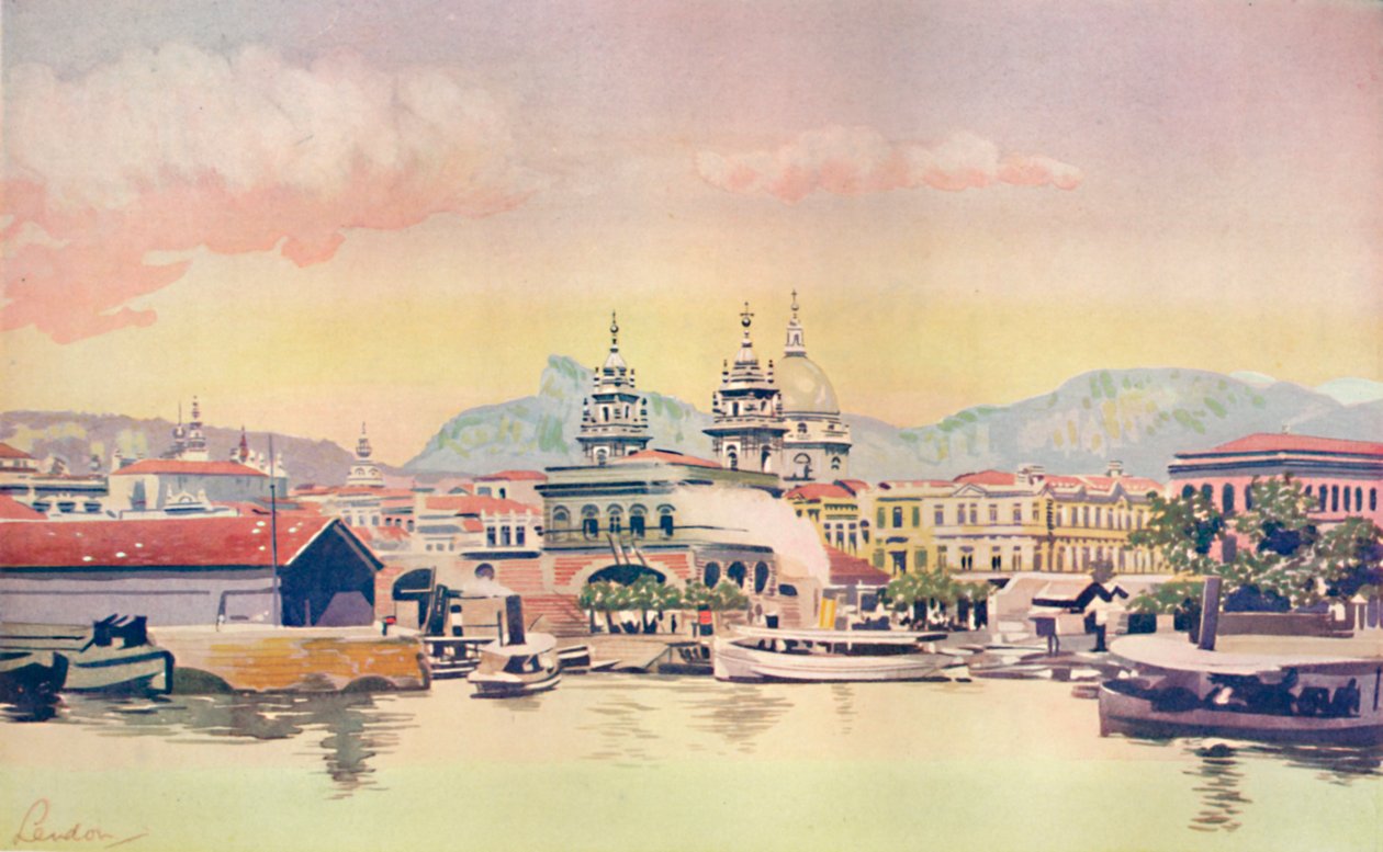 1914年，里约海关码头的一角 作者 不明