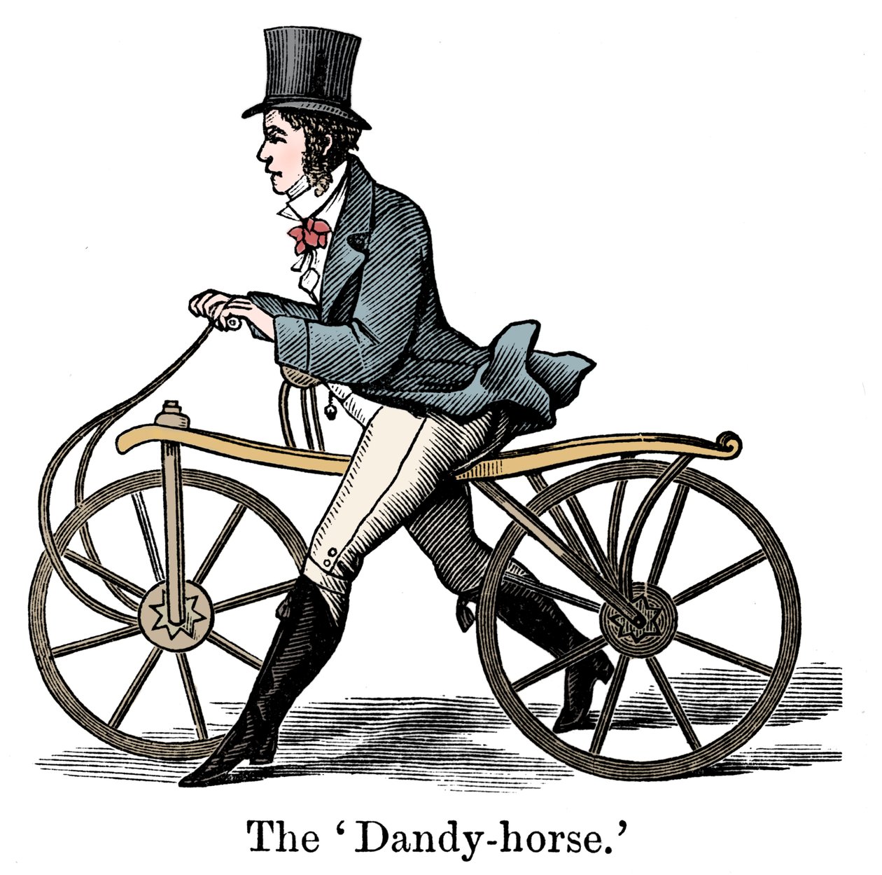 时尚的c1820类型的Dandy-Horse或Draisienne 作者 不明