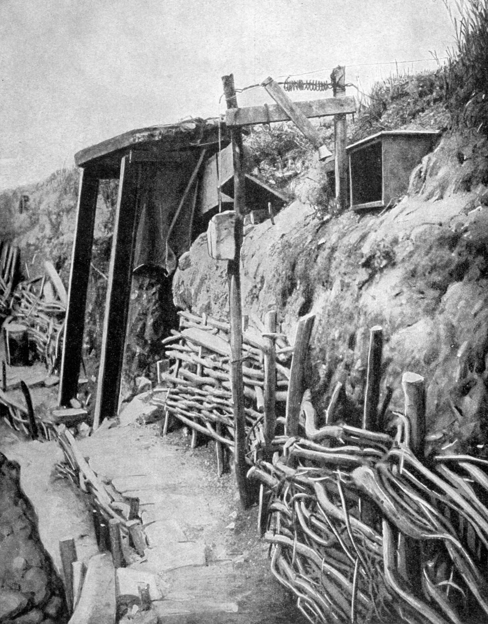 法国战trench，第一次世界大战，1915年 作者 不明