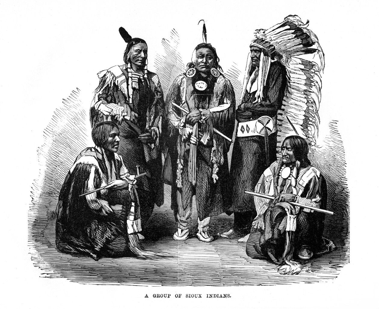 苏族印第安人一群，1872年 作者 不明