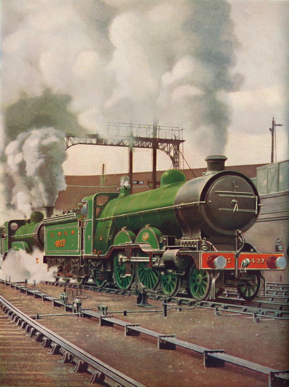 LNEB离开国王十字的重型特快列车，1926年 作者 不明