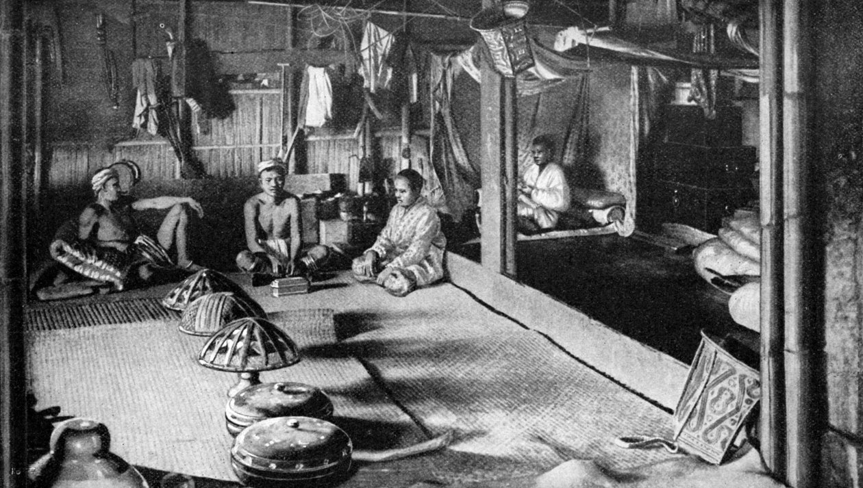 加里曼丹本地人长屋，婆罗洲，1922年 作者 不明