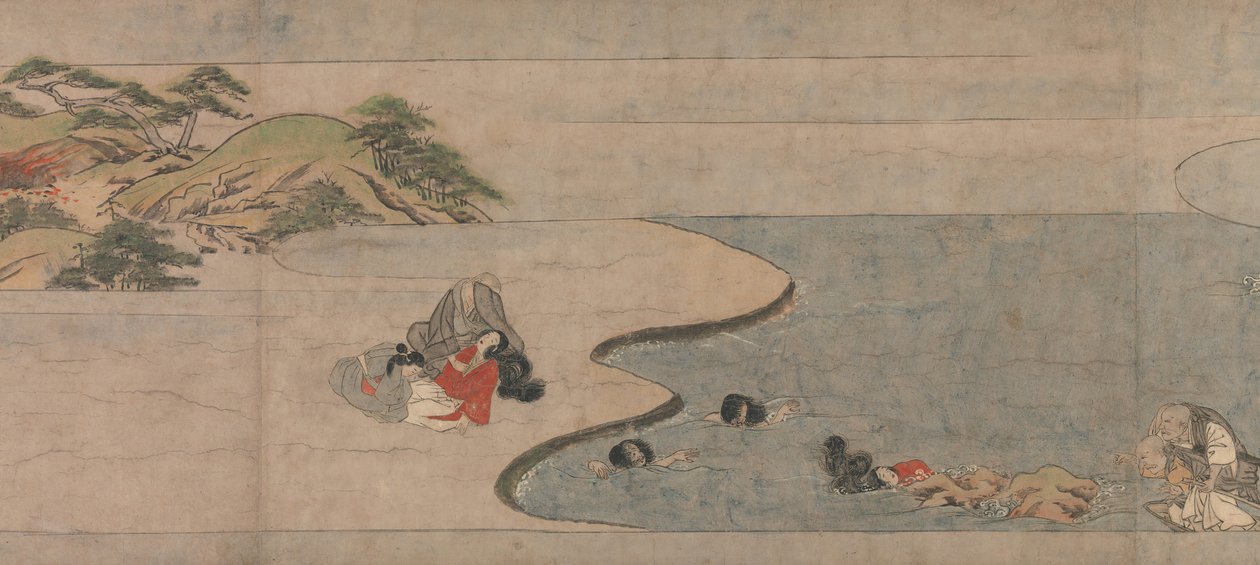 秋夜的长篇小说Aki no yo nagamonogatari，ca。 1400。 作者 不明
