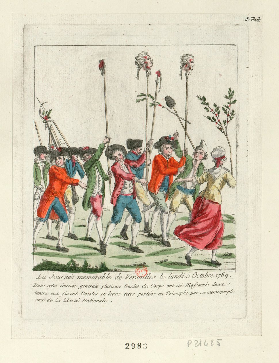 在凡尔赛的难忘的一天，1789年，1789年。 作者 不明