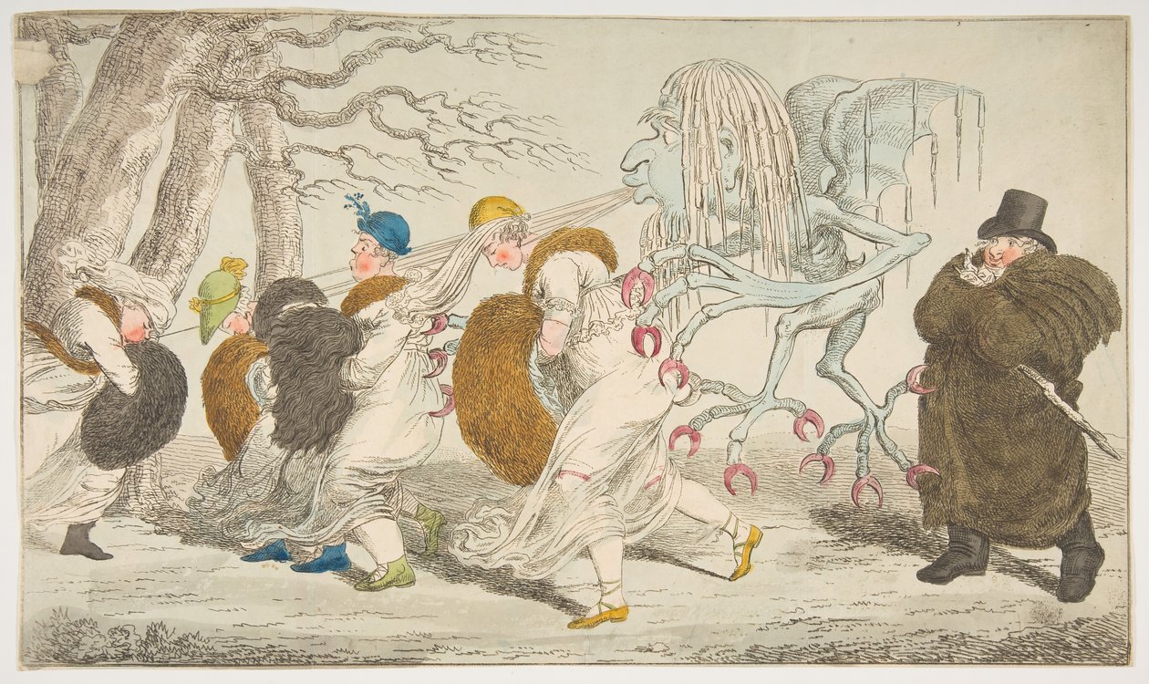 《赤裸的真相》（Nipping Frost），1803年2月2日。 作者 不明