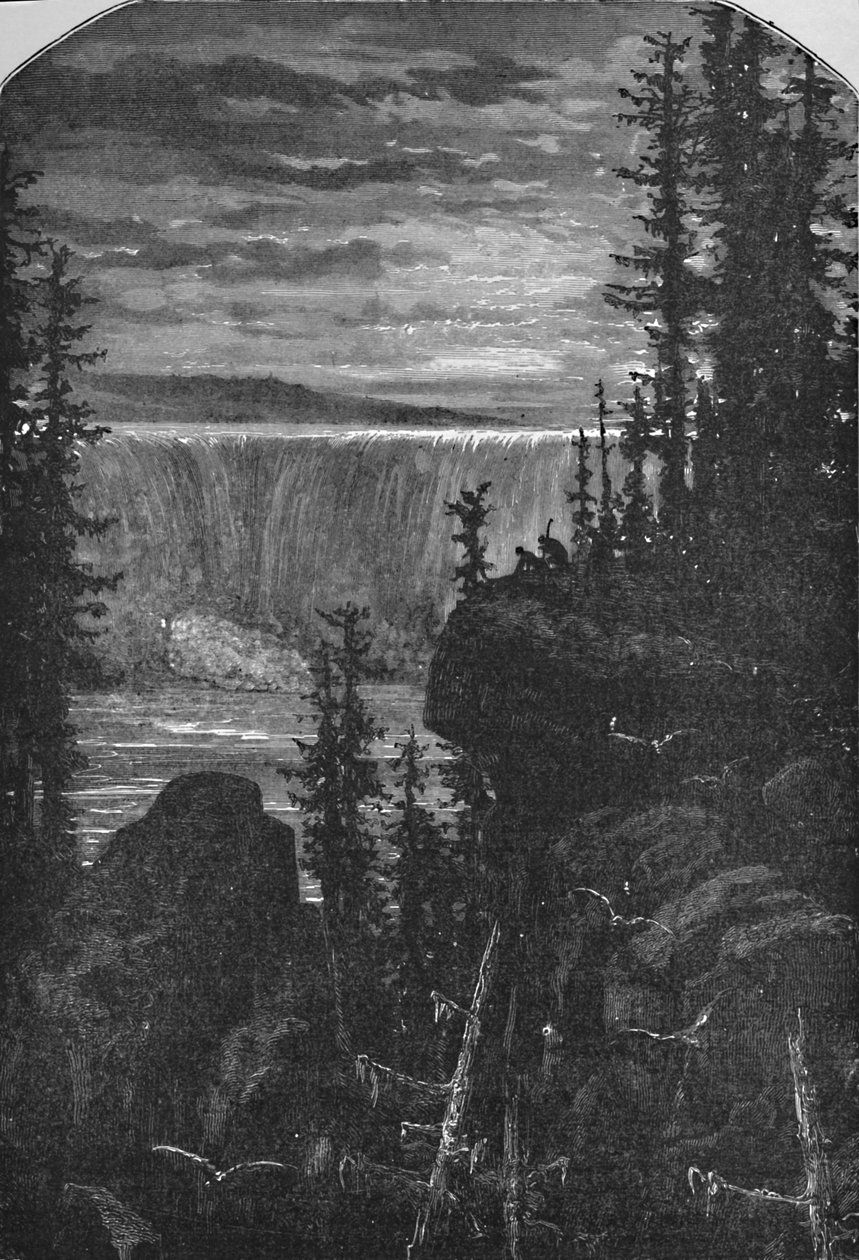 旧时代的尼亚加拉夜景，1883年 作者 不明