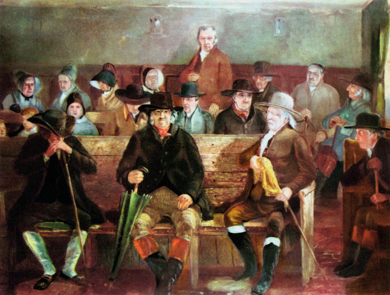 一个贵格会的会议，1839年 作者 不明