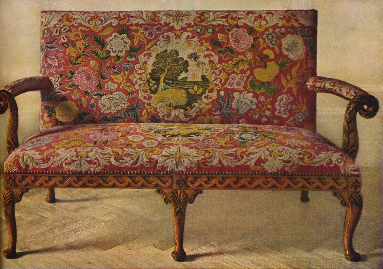1936年，在珀蒂角（Petit Point）布置的女王安妮女王长椅 作者 不明