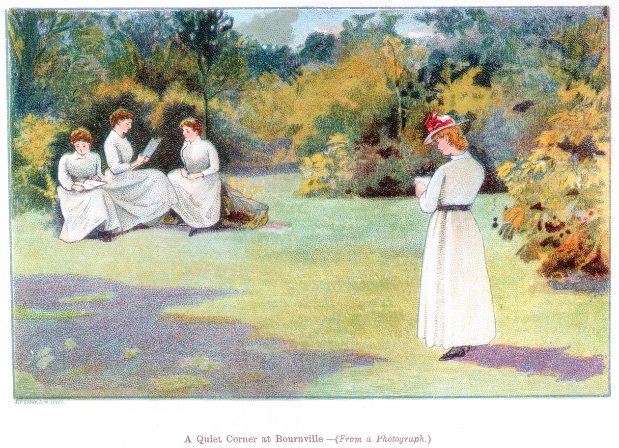 1892年在Bournville的一个安静角落。 作者 不明